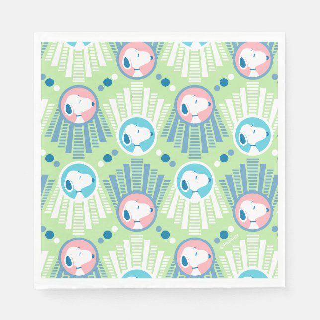 Peanuts | Snoopy Mint Green Deco Dreams Pattern Napkins (Front)
