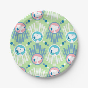 Peanuts   Snoopy Mint Green Deco Dreams Pattern Paper Plates