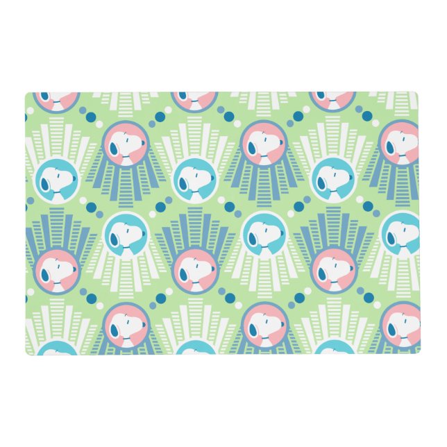 Peanuts | Snoopy Mint Green Deco Dreams Pattern Placemat (Front)