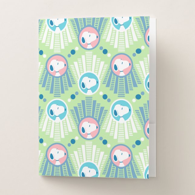 Peanuts | Snoopy Mint Green Deco Dreams Pattern Pocket Folder (Front)