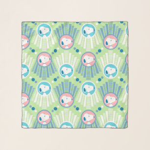 Peanuts Snoopy Mint Green Deco Dreams Pattern Scarf