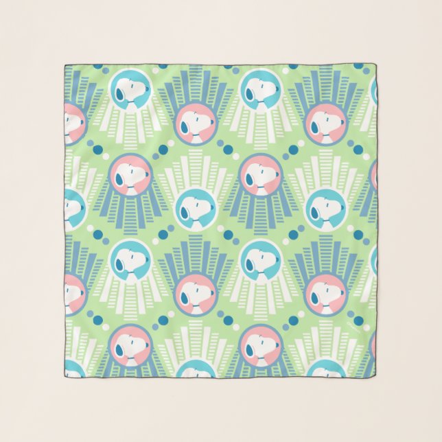 Peanuts | Snoopy Mint Green Deco Dreams Pattern Scarf (Front)