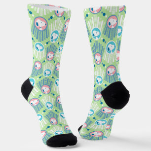 Peanuts Snoopy Mint Green Deco Dreams Pattern Socks