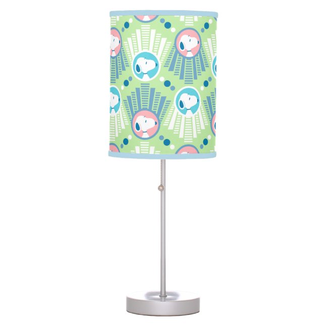 Peanuts | Snoopy Mint Green Deco Dreams Pattern Table Lamp (Front)