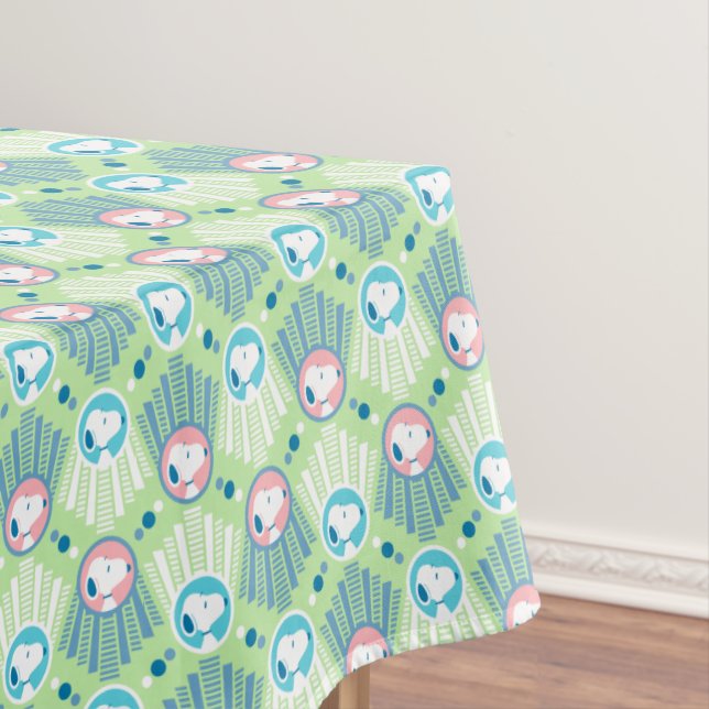 Peanuts | Snoopy Mint Green Deco Dreams Pattern Tablecloth (In Situ)