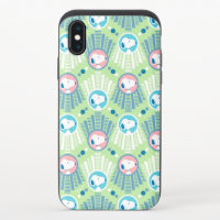 Peanuts | Snoopy Mint Green Deco Dreams Pattern iPhone X Slider Case