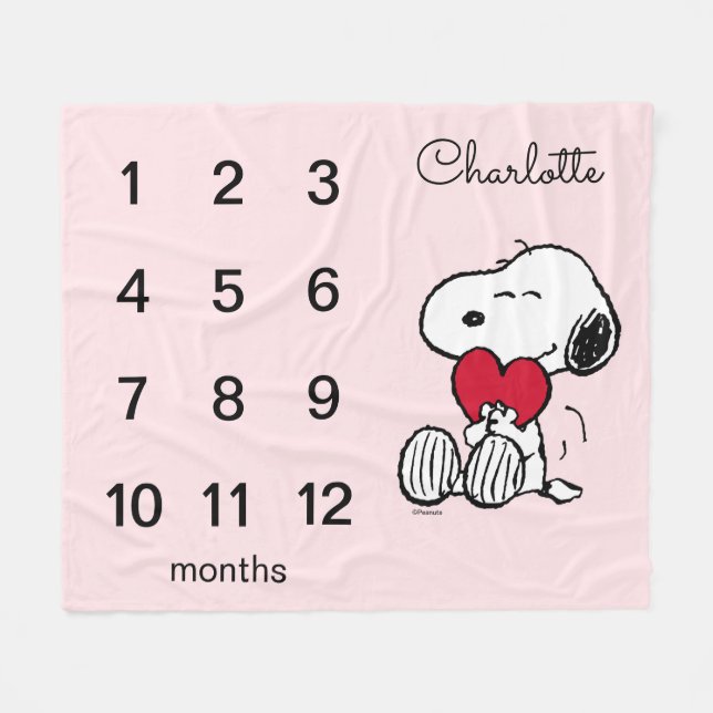 Peanuts Snoopy | Monthly Milestone Baby Fleece Bla (Front (Horizontal))