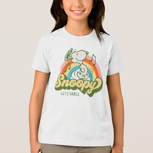 Peanuts | Snoopy Music Rainbow Tri-Blend Shirt (Front)
