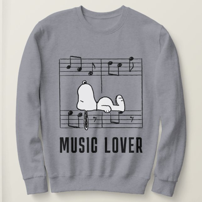 Peanuts | Snoopy Musical Notes Sweatshirt (Design Front)