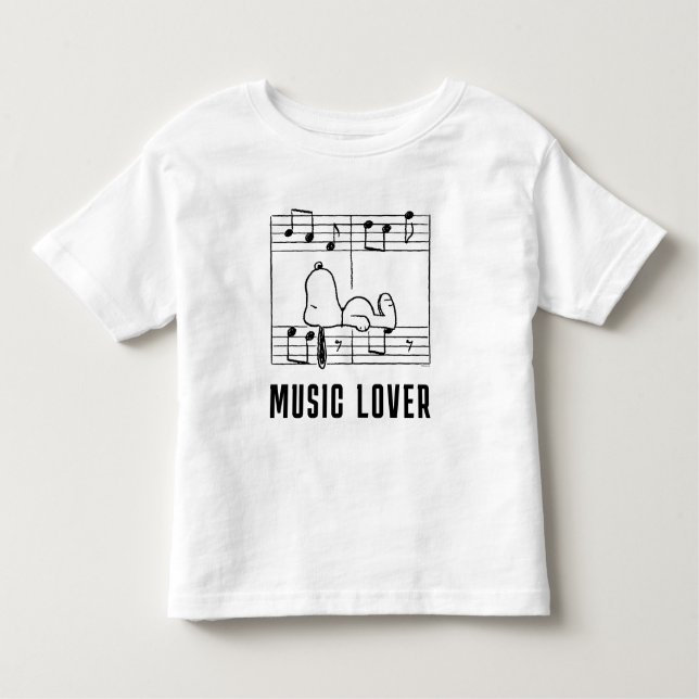 Peanuts | Snoopy Musical Notes Toddler T-shirt (Front)