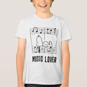 Peanuts   Snoopy Musical Notes Tri-Blend Shirt