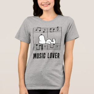 Peanuts   Snoopy Musical Notes Tri-Blend Shirt