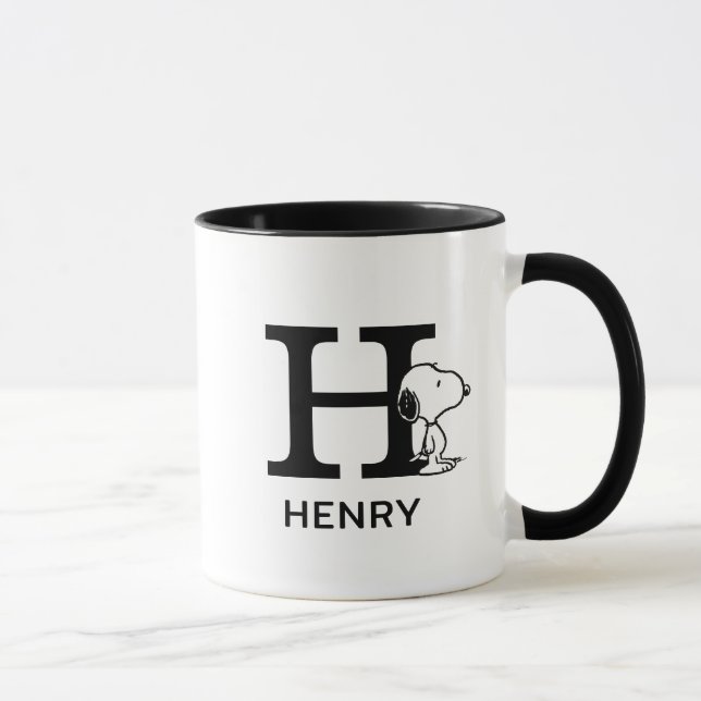 Peanuts | Snoopy Name & Monogram H Mug (Right)