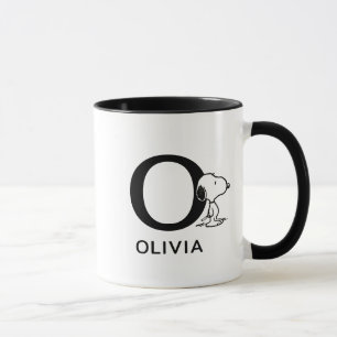 Peanuts Snoopy Name & Monogram O Mug