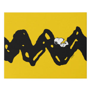 Peanuts   Snoopy Nap Faux Canvas Print