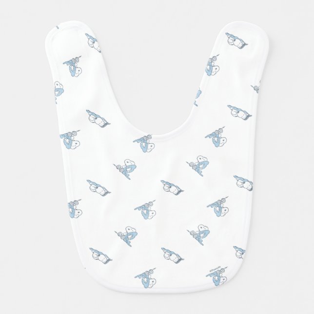 Peanuts | Snoopy Nap Time Pattern Baby Bib (Front)