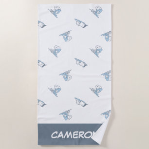 Peanuts Snoopy Nap Time Pattern Beach Towel