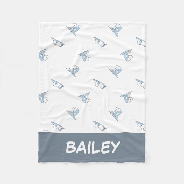 Peanuts | Snoopy Nap Time Pattern Fleece Blanket (Front)