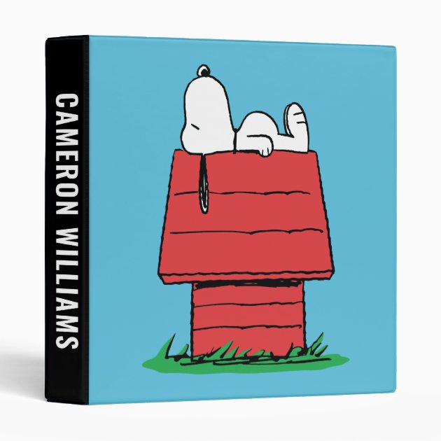 Peanuts | Snoopy Napping 3 Ring Binder | Zazzle