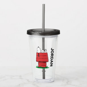Peanuts Snoopy Napping Add Your Name Acrylic Tumbler