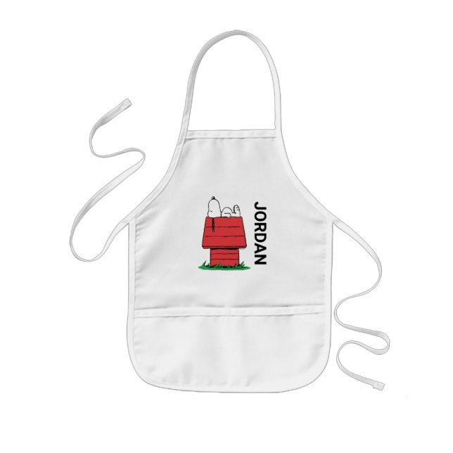 Peanuts | Snoopy Napping | Add Your Name Kids' Apron (Front)
