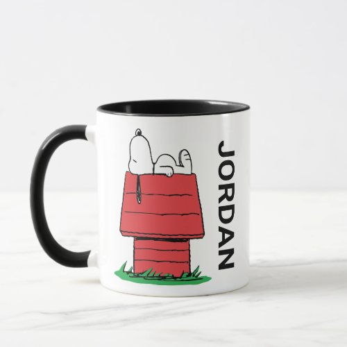Peanuts  Snoopy Napping  Add Your Name Mug
