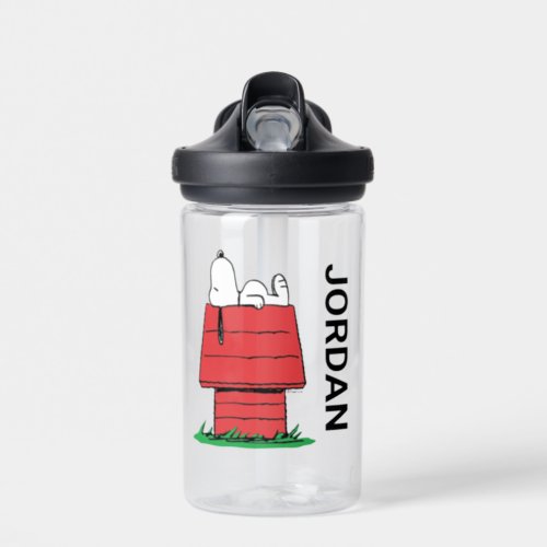 Peanuts  Snoopy Napping  Add Your Name Water Bottle