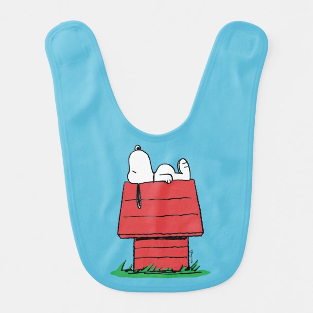 Peanuts | Snoopy Napping Baby Bib (Front)
