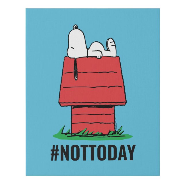 Peanuts | Snoopy Napping Faux Canvas Print (Front)