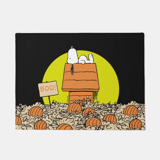 Peanuts | Snoopy Napping in the Pumpkin Patch Doormat (Front)