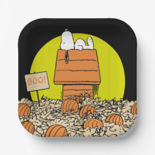Peanuts   Snoopy Napping in the Pumpkin Patch Paper Plates