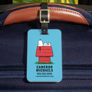 Peanuts Snoopy Napping Luggage Tag
