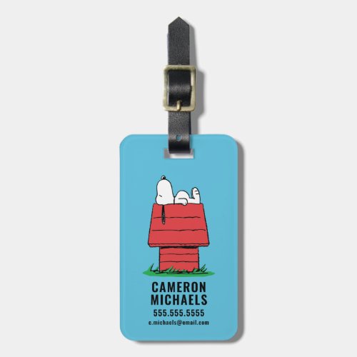 Peanuts  Snoopy Napping Luggage Tag