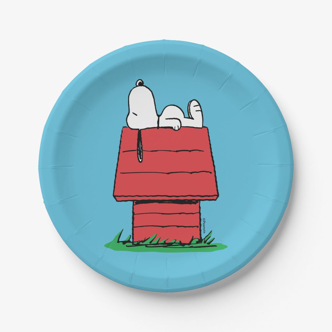 Peanuts Snoopy Napping Paper Plates Zazzle