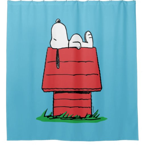 Peanuts | Snoopy Napping Shower Curtain | Zazzle