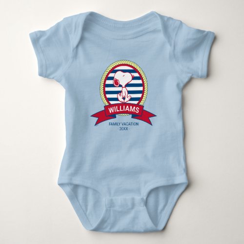 Peanuts  Snoopy Nautical Badge Baby Bodysuit