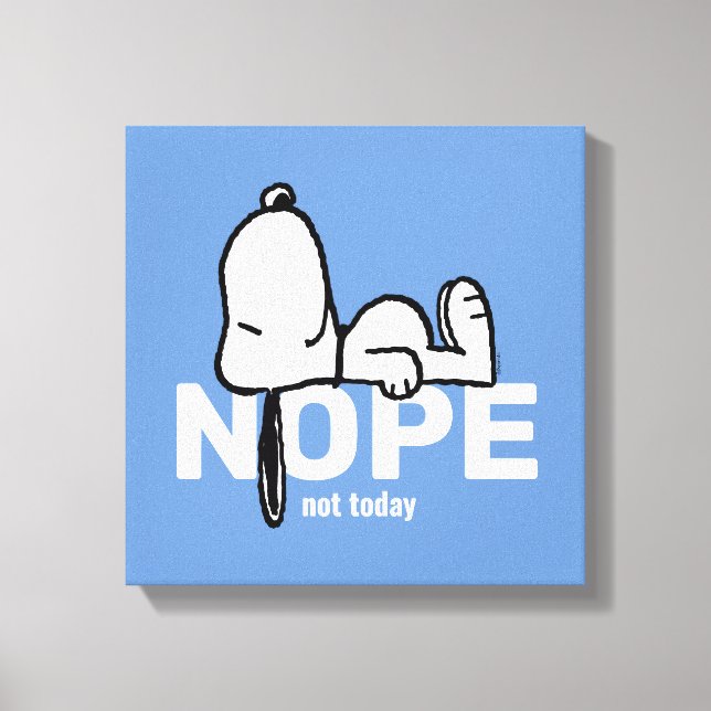 Peanuts | Snoopy Not Today Canvas Print (Front)
