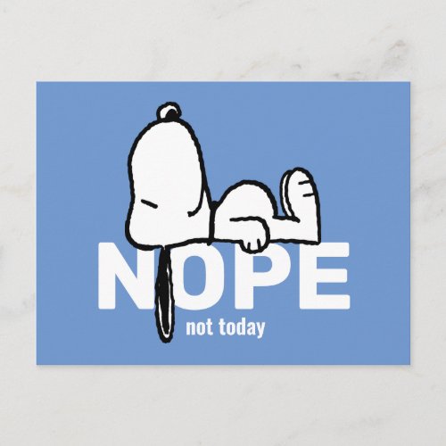 Peanuts  Snoopy Not Today Postcard
