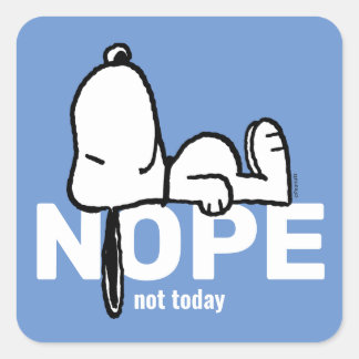 Peanuts | Snoopy Not Today Square Sticker