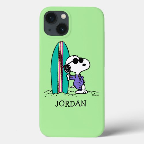 Peanuts  Snoopy Ocean High Tide  Add Your Name iPhone 13 Case