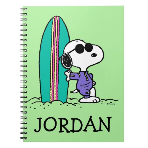 Peanuts  Snoopy Ocean High Tide  Add Your Name Notebook