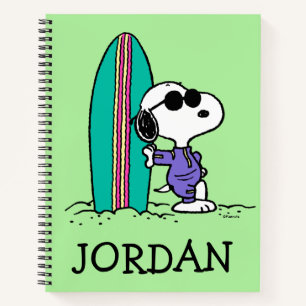 Peanuts Snoopy Ocean High Tide Add Your Name Notebook
