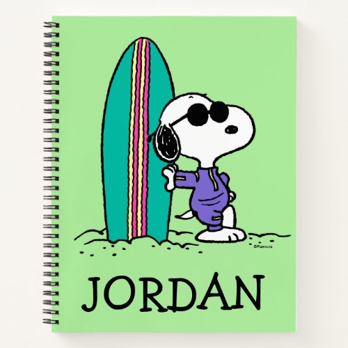 Peanuts  Snoopy Ocean High Tide  Add Your Name Notebook
