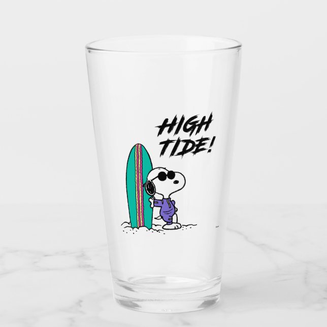 Peanuts | Snoopy Ocean High Tide Glass (Front)