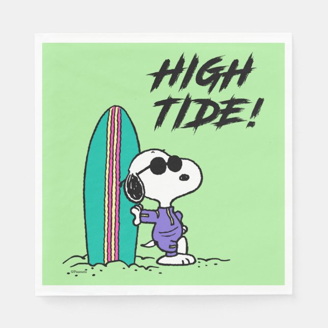 Peanuts | Snoopy Ocean High Tide Napkins (Front)