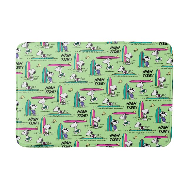 Peanuts | Snoopy Ocean High Tide Pattern Bath Mat (Front)