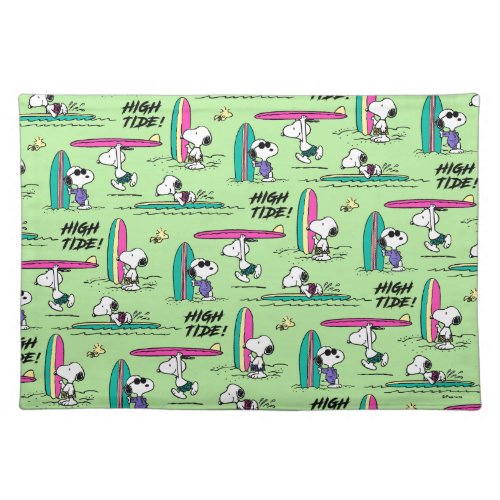 Peanuts  Snoopy Ocean High Tide Pattern Cloth Placemat