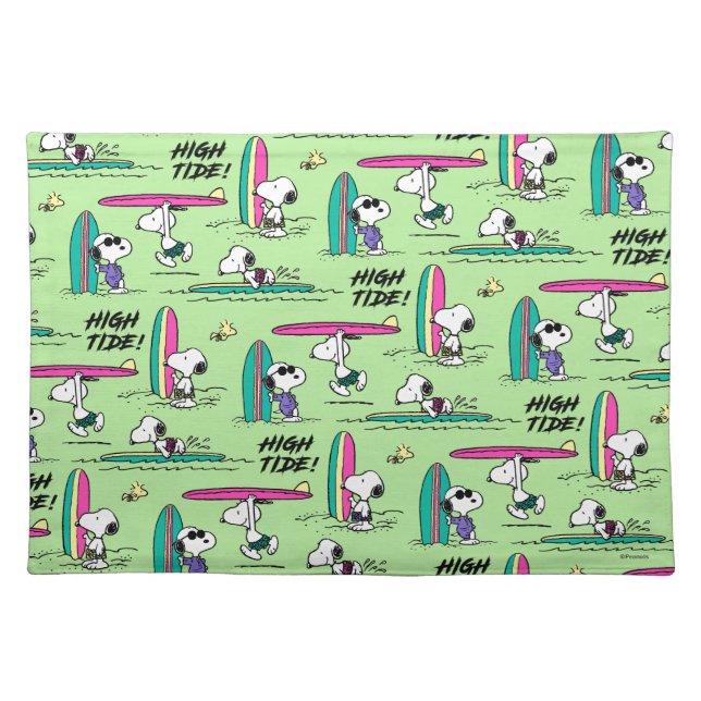 Peanuts | Snoopy Ocean High Tide Pattern Cloth Placemat (Front)