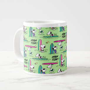 Peanuts   Snoopy Ocean High Tide Pattern Giant Coffee Mug