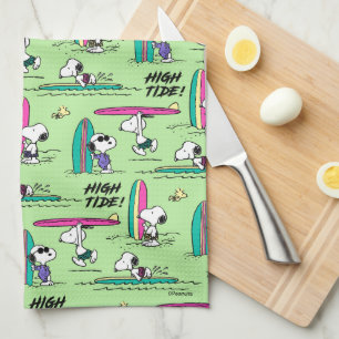 Peanuts   Snoopy Ocean High Tide Pattern Kitchen Towel